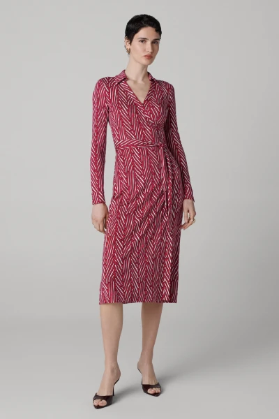 Abigail Silk Jersey Midi Wrap Dress